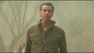 Governor Gavin Newsom tours wildfire damage