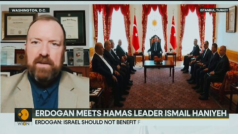 Erdogan meets Hamas leader. haniyeh in Turkey.