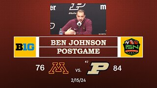 Minnesota's Coach Ben Johnson Post-Game Press Conference After 84-76 Loss to #2 Purdue