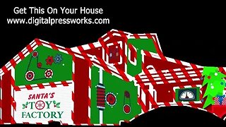 Santa's Toy Factory Christmas House Projection Mapping Video Sample