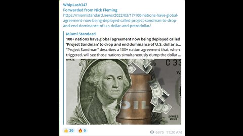 Project Sandman: The Global Agreement to End Dominance of US Dollar and Petrodollar