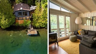 Ce chalet au bord d'un lac sublime à 1h30 de Montréal est à vendre pour 299 000$