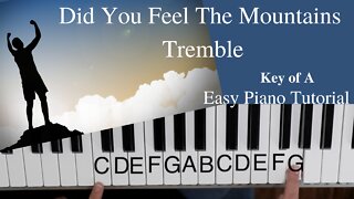 Did You Feel The Mountains Tremble -Martin Smith (Key of A)//EASY Piano Tutorial