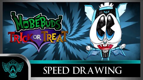 Speed Drawing: MobéBuds Trick or Treat - Blizzovamp | A.T. Andrei Thomas 2022
