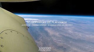 Blue Origin: Flat Horizon Rises with the Camera to 320000 Feet = Flat Earth | Lens Correction by NDR