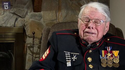 Brutal! Legendary WWII 100-year-old Marine veteran weeps "And nowadys I am so upset that things we did and the things we fought for and the boys that died for it. It's all going down the drain."
