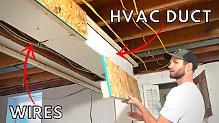 How to Frame around HVAC ducts (or pipes) in a Basement - Easiest Method