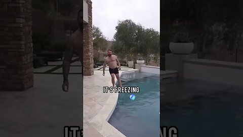 HE JUMPED INTO THE FREEZING WATER!