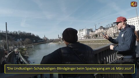 Die Undlustigen-Schaulustigen-Blindgänger beim Spaziergang am 28. März 2021