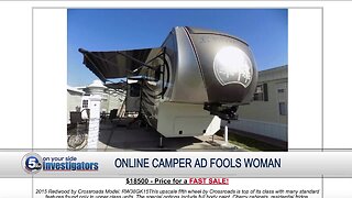 Woman from Green wanted a camper, got scammed for nearly $20,000A woman near Akron was just trying to buy a camper but, in the end, she lost thousands of dollars. What makes it even worse is that Cherie Ross feels like she's getting no help whatsoever.