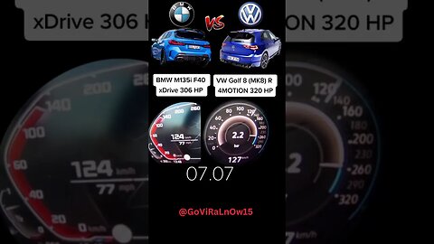 BMW M135I VS GOLF MK8R #shorts #viralvideo #viral #golf #bmw #carrace #carbattle #acceleration