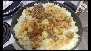 We made mutton baryani...cooked mutton with rice...easy and yummy..must try...