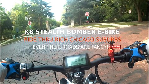 K8 STEALTH BOMBER ENDURO E-BIKE : CHILL RIDE ALONG IN MORE AFFLUENT SUBURBS OF CHICAGO (DRAGONTOUCH)