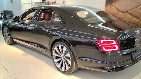 [8k] Midnight Emerald Bentley Flying Spur W12 at Bentley Stockholm. Brutal!