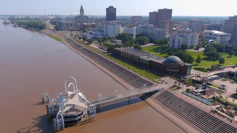 Down by the River with a Drone in Baton Rouge