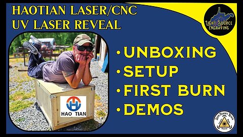 Haotian Machinery 5w UV Laser Unboxing - Quick Setup - Demos - Bowling Ball Engraving