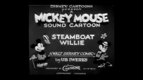 "Steamboat Willie" (1928 Original Black & White Cartoon)