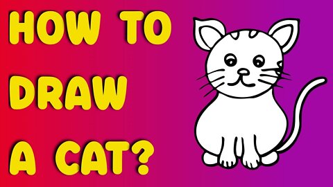 How to draw a Cat | Cat Easy Drawing Tutorial