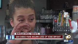 San Diego fans mourn the loss of Kobe Bryant