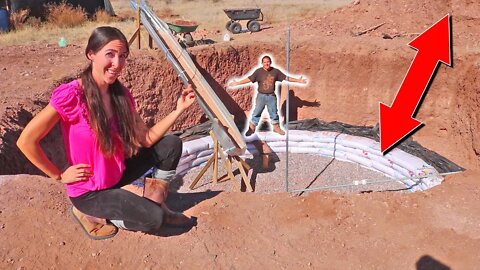 Self-Sufficient Couple Building An Underground Earthbag House