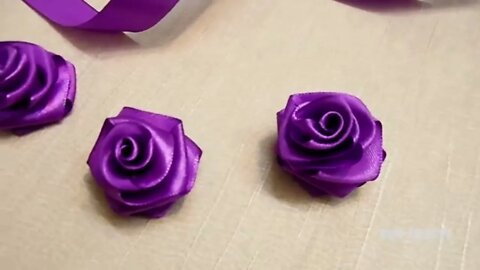 DIY Ribbon Flowers - How to Make Ribbon Roses