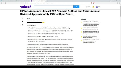 HPQ dividend update