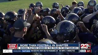 Shafter High football players work in fields to help parents pay bills