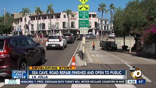 Project to repair sea cave, road in La Jolla Shores completed