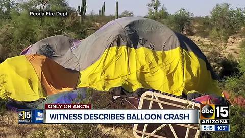 Witness describes watching hot air balloon crash