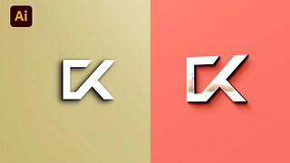 CK Modern Logo Design in Illustrator | Adobe Illustrator CC 2023