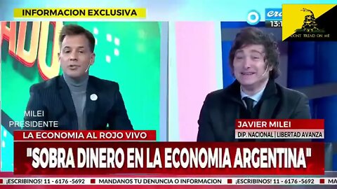 Javier Milei Magistral clase de economía de Milei a un periodista de Crónica TV 09 07 22 1