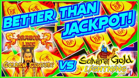 WHICH SLOT WINS MORE! HUGE WINS! Dragon Link Golden Century VS Lightning Link Sahara Gold HIGHLIGHT