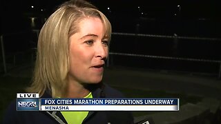 Final preparations for the Fox Cities Marathon