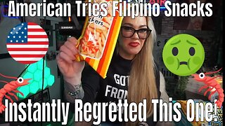 American Tries Filipino Snacks and instantly regrets trying THESE! | Just Jen Reacts