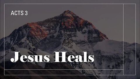 Jesus Heals | Acts 3 | Pastor Tyler Hamrick