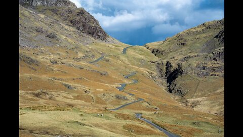 AJS 125 Tempest & a fatman take on one of Britain's "most outrageous roads" The Hardknott Pass,