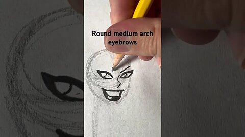 Drawing medium rounded eyebrows #drawing #art #tipsandtricks #cartooncharacter