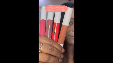 Trying these viral MARS super stay matte lipstick #swatches #mars #marslipstick #viral #beautopia