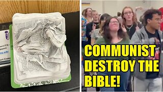 Woke Democrat Socialist Anti-Christian students DESTROY the Bible! They are Communist!