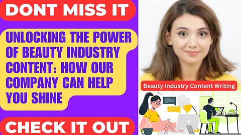 Beauty Content Creator, Beauty Copywriter, Beauty Writer, Makeup Content