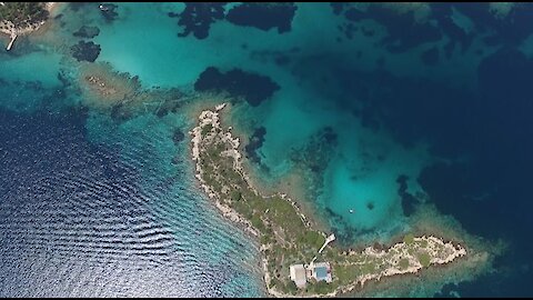 Drone footage captures exotic turquoise islands in Halkidiki, Greece