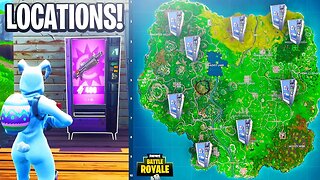 ALL *NEW* "Vending Machine" LOCATIONS in Fortnite Battle Royale! LEGENDRY VENDING MACHINES!