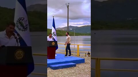 Nayib Bukele the President of El Salvador opens a new hydroelectric plant