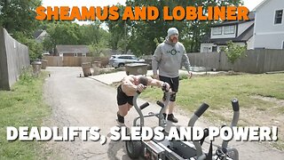 WWE Sheamus and Marc Lobliner Deadlift and POWER Workout - SLEDS AND SQUATS!