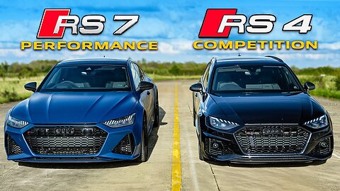 Audi RS4 Competition v RS7 Performance: DRAG RACE