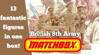 Matchbox 1/32 Scale Vintage Plastic Toy Soldiers. WW2 British 8th Army.