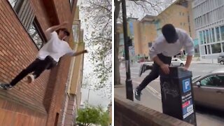 Dude takes street parkour to the next level