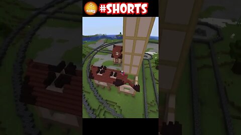 The house for villager trading and tower of iron farm #short #shorts