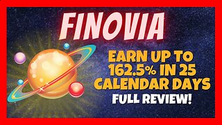 Finovia Review 📊 Earn Up To 162.5% In 25 Calendar Days 📈3 Different Plans 🚨 Full Review 🌎