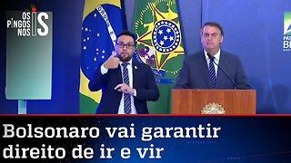 Em discurso, Bolsonaro fala sobre decreto pela liberdade